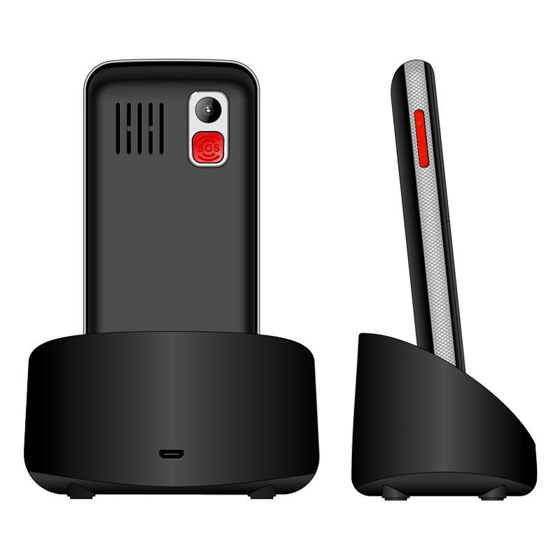 Big Button Mobile Phone with SOS Button (Black) + $29/mo Unlimited Plan