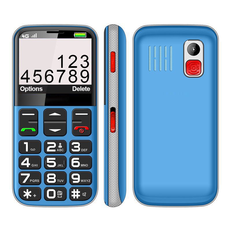 Big Button 4G Mobile Phone with SOS Button (Blue) – Big Buttons Australia