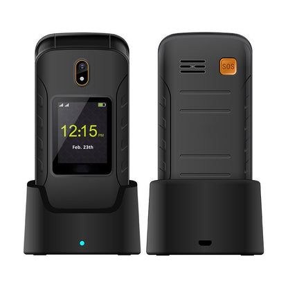 Big Button 4G Flip Mobile Phone with SOS Button (Black)