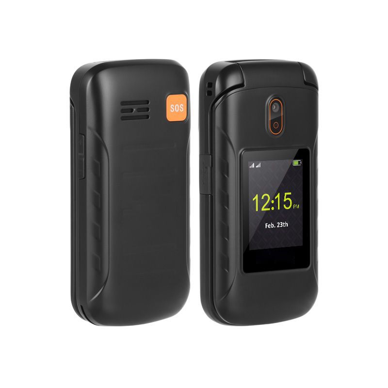 Big Button 4G Flip Mobile Phone with SOS Button (Black)