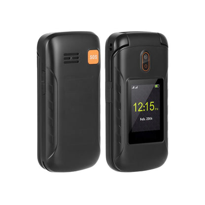 Big Button 4G Flip Mobile Phone with SOS Button (Black)